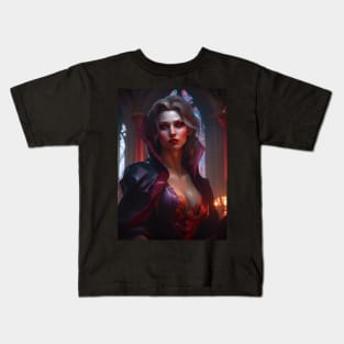 Beautiful Vampire Lady Kids T-Shirt